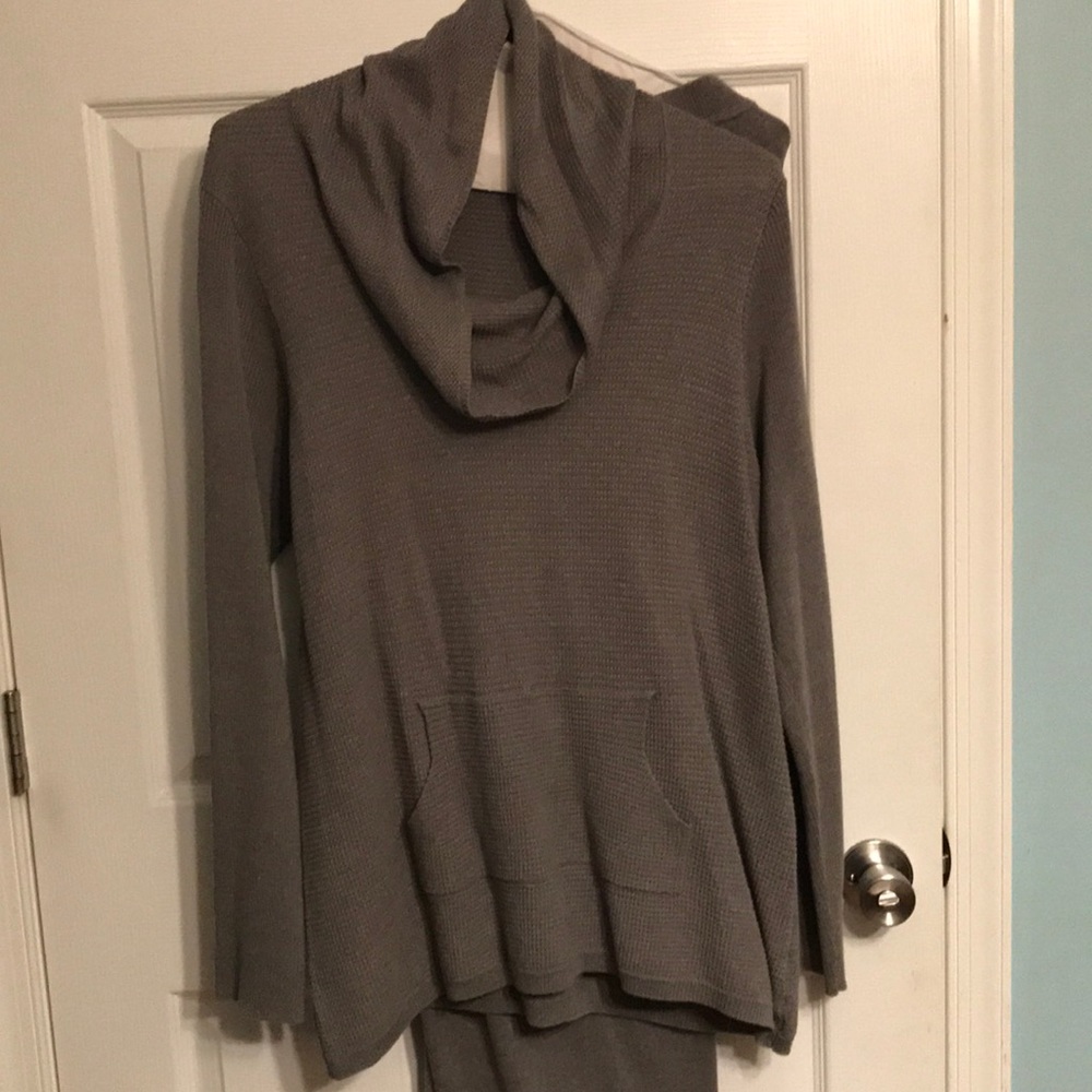 2 piece long sleeve, long pants sweater outfit